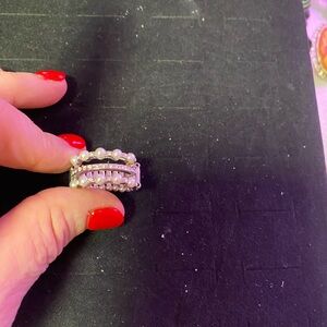 Chic Silver Pearl Band Ring